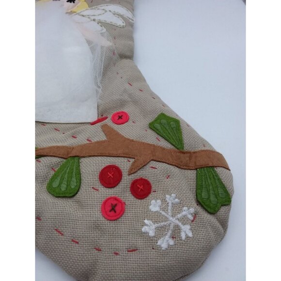 Pottery Barn Kids Mom Angel Woodland Christmas Holiday Stocking Quilted Xmas - Picture 5 of 9